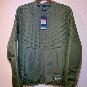 Nike Aeroloft 800 Fill Goose Down Running Jacket Olive